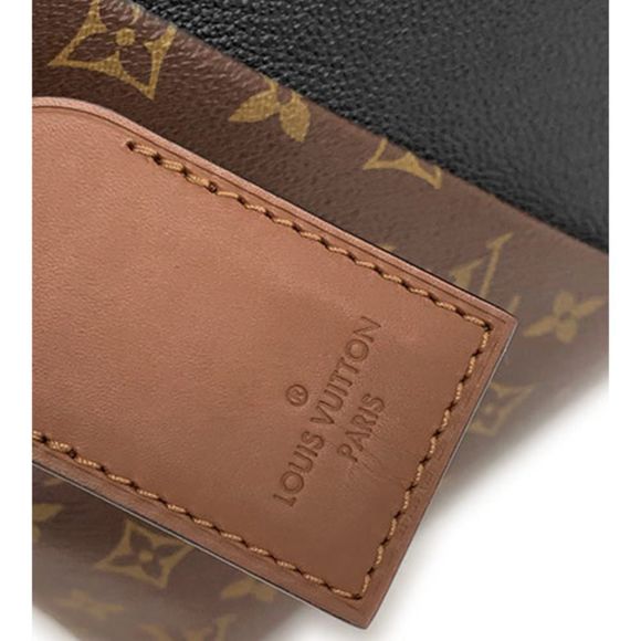 Louis Vuitton V Tote MM Monogram Shoulder Bag Black - Picture 7 of 9